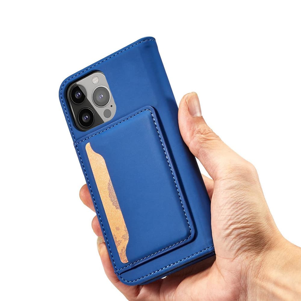Hurtel Magnet Card etui za iPhone 13 Pro, denarnica, moder 6