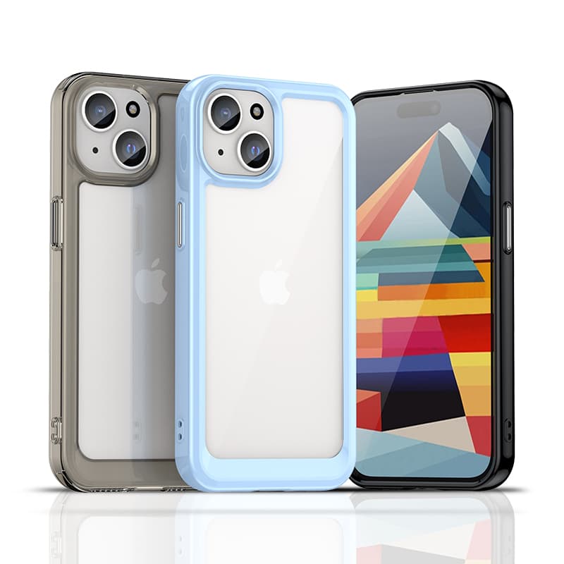Hurtel Outer Space ojačano ohišje za iPhone 15 Plus s prožnim okvirjem, modro 4