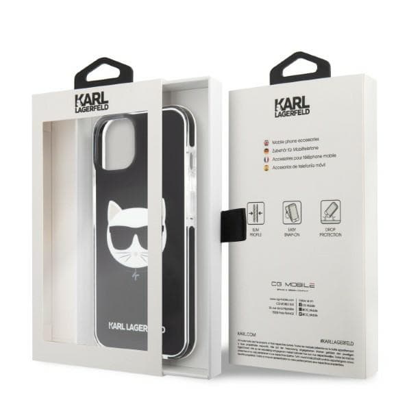Karl Lagerfeld Choupette Head ovitek za iPhone 13 mini (5.4") - črn 8