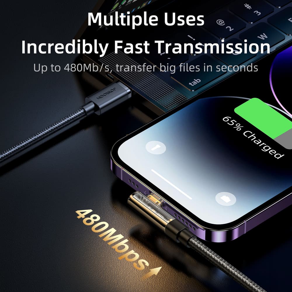 Joyroom Gaming kabel Lightning (kotni) / USB-C 20W, 1.2 m - modra 5