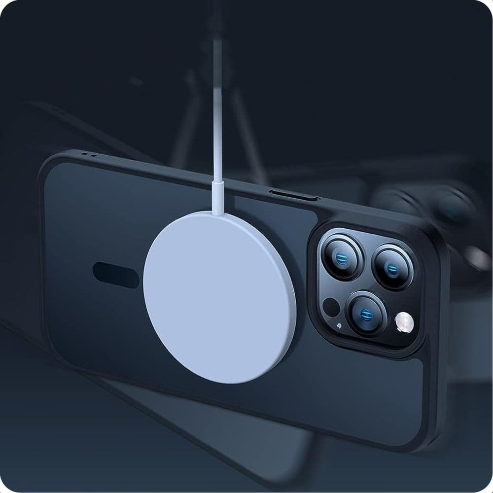 Tech-Protect MagMat MagSafe ovitek za iPhone 15 - Prozorno Črn 4