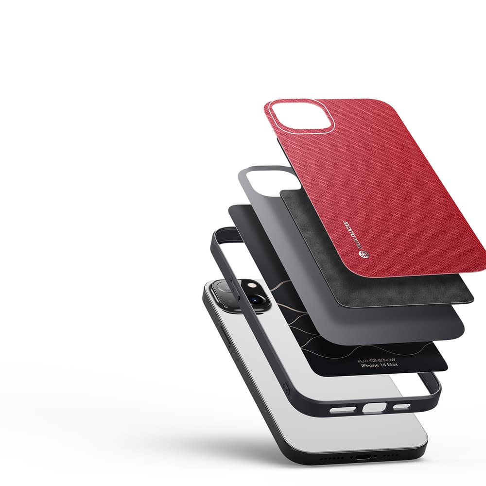 Ovitek Dux Ducis Fino za iPhone 14 Plus, najlon, rdeč 2
