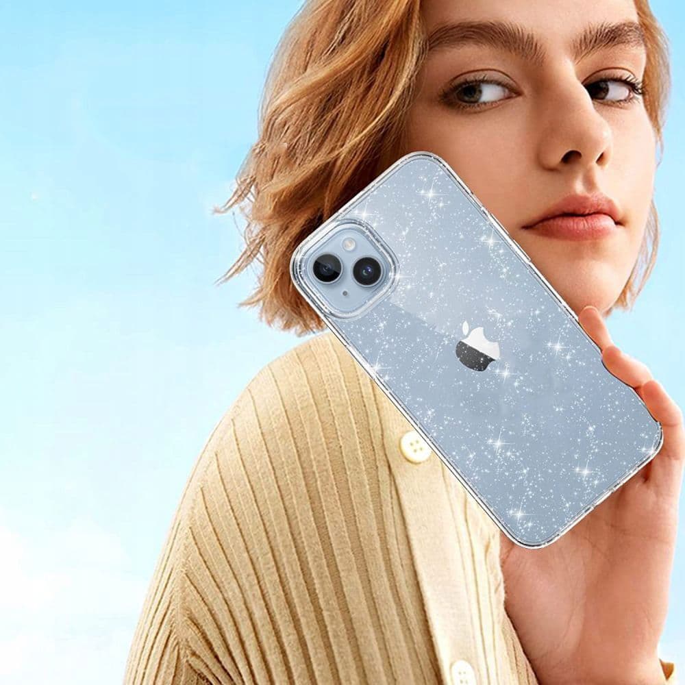 Tech-Protect FlexAir Hybrid ovitek za Samsung Galaxy S23 FE, Prozoren-Bleščeč 3