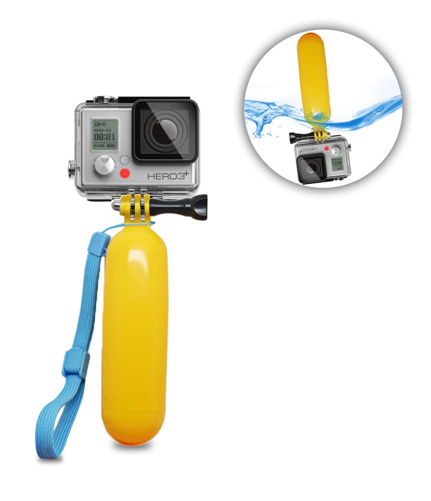 Plovni nastavek za kamere GoPro SJCAM – rumen