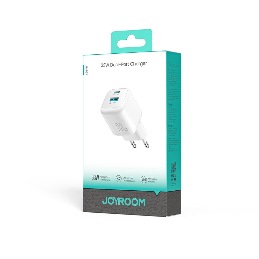 Joyroom JR-TG7 33W polnilec USB-A + USB-C, bel 6