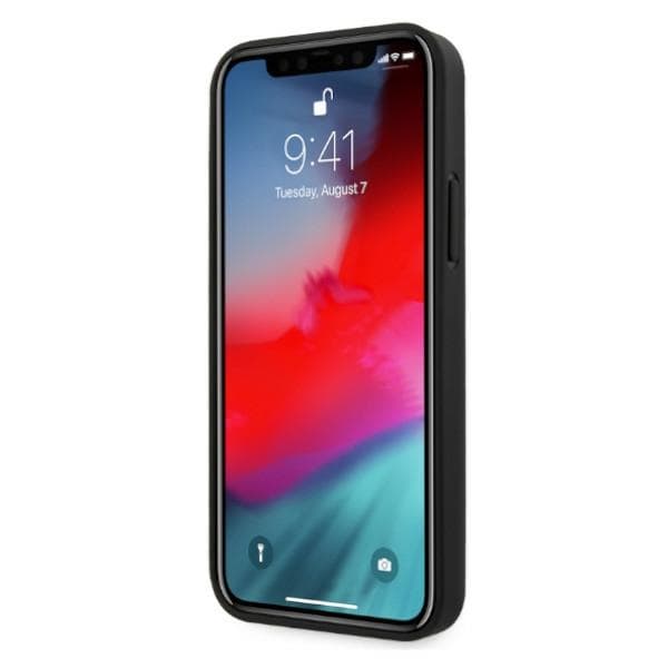 Ovitek Mercedes usnjen Stars Pattern za iPhone 12 Pro Max - črn 5