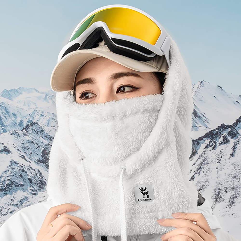 Qunature smučarska balaklava Arctic Velvet, Velikost L - Bela 4