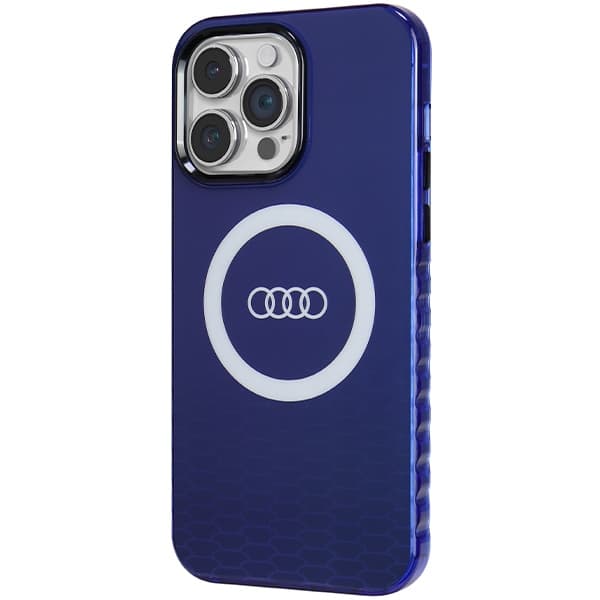 Audijeva ovitek MagSafe Big Logo IML za iPhone 14 Pro Max - moder 2