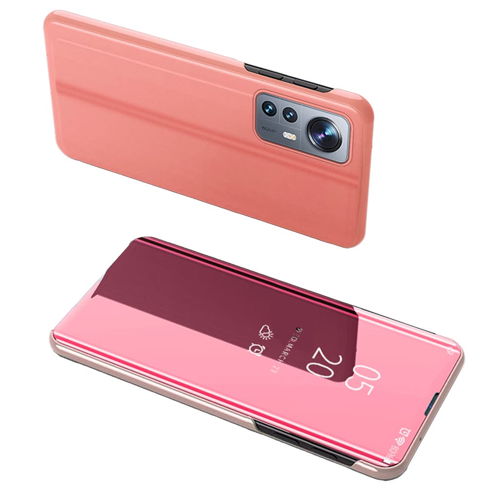 Hurtel Clear View Case etui za Xiaomi 12 Lite s preklopom, roza