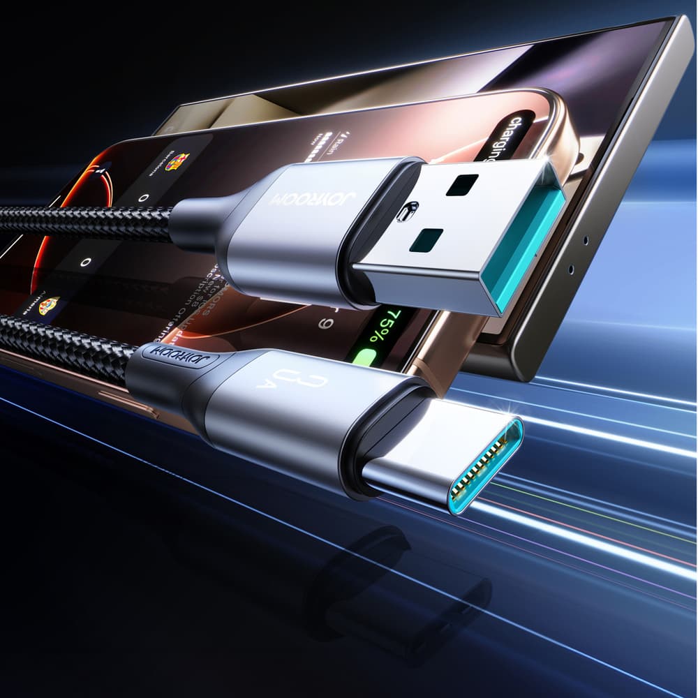 Joyroom S-A28 USB-A - USB-C 3A kabel 1m (črn) 2