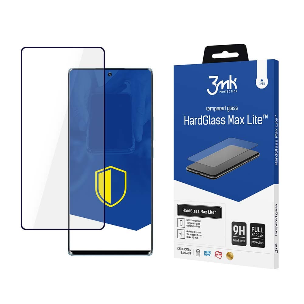 3mk HardGlass Max Lite™ kaljeno steklo za Honor 70