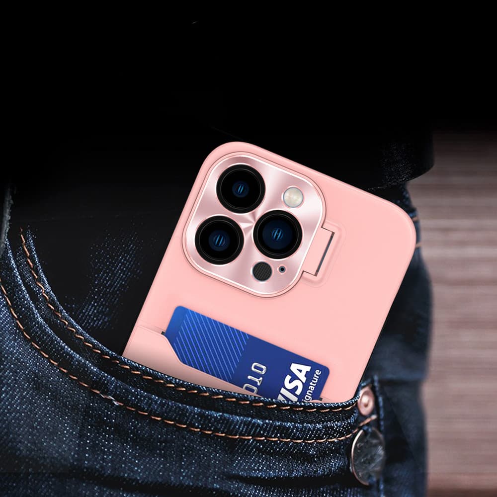 Hurtel ovitek z oporo za iPhone 14 Plus, roza 2