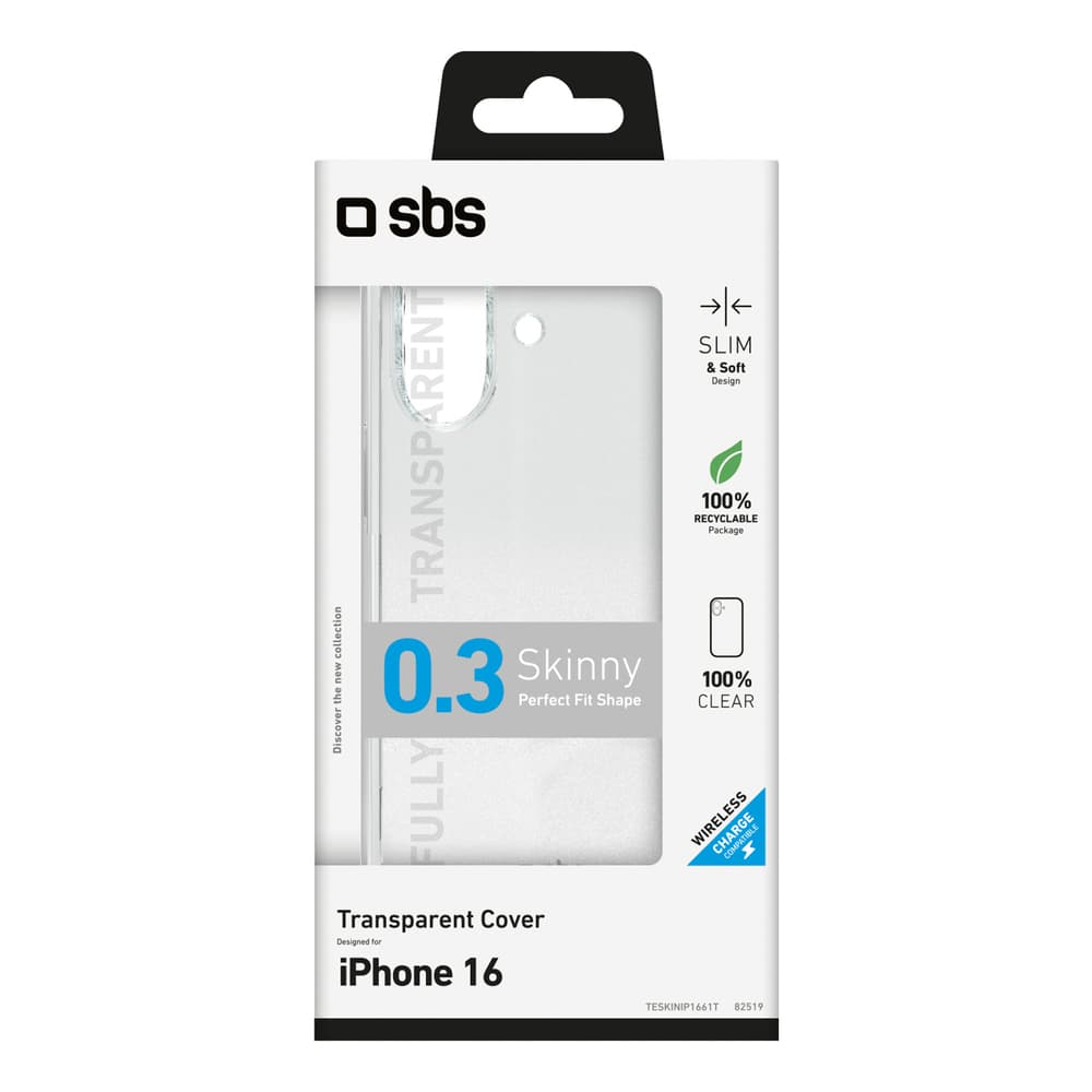 SBS Skinny ovitek za iPhone 16 - prosojen 2