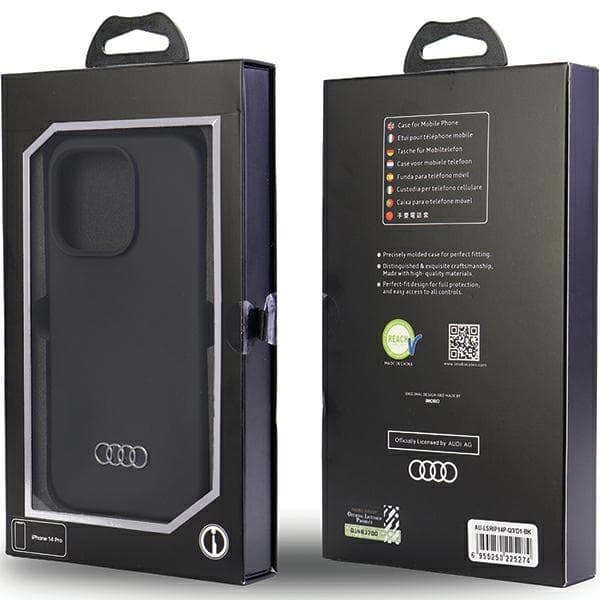 Ovitek Audi Silikonski za iPhone 14 Pro 6.1" črn 2