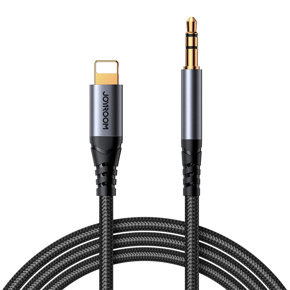 Joyroom Audio Transfer Series SY-A06 kabel mini jack 3.5 mm / Lightning 1.2 m - črn