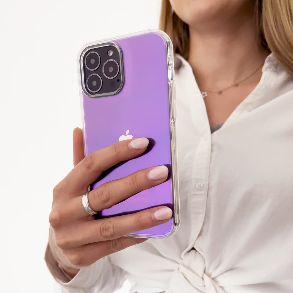 Hurtel Aurora Masko ovitek za iPhone 13 Pro Max Neon - vijolična 3