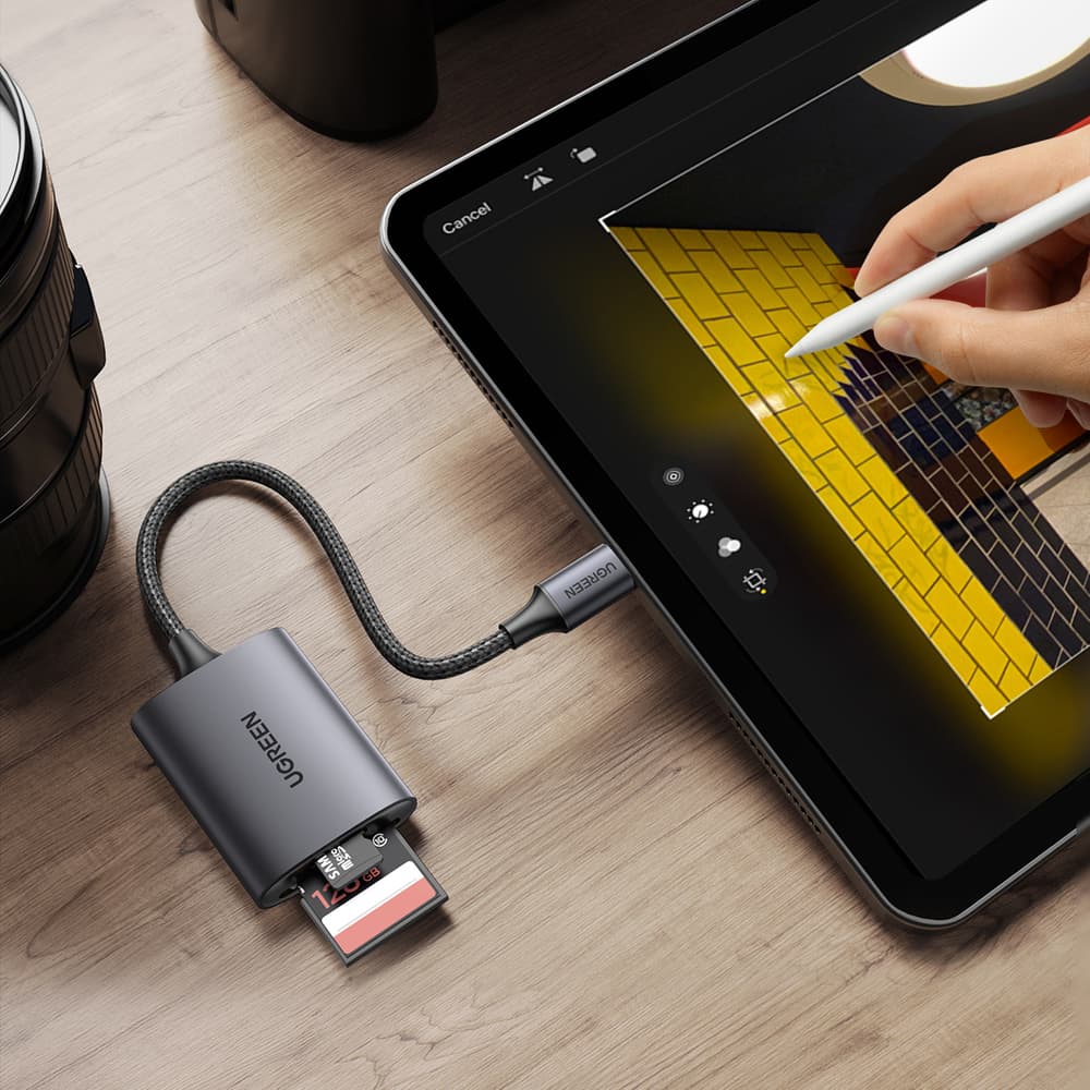 Bralnik kartic Ugreen CM401 USB-C 5Gb/s SD/TF - siv 4