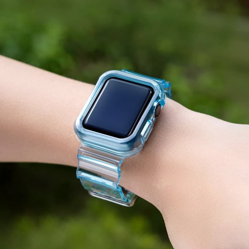 Hurtel silikonski pašček za Apple Watch 42mm - modra 3