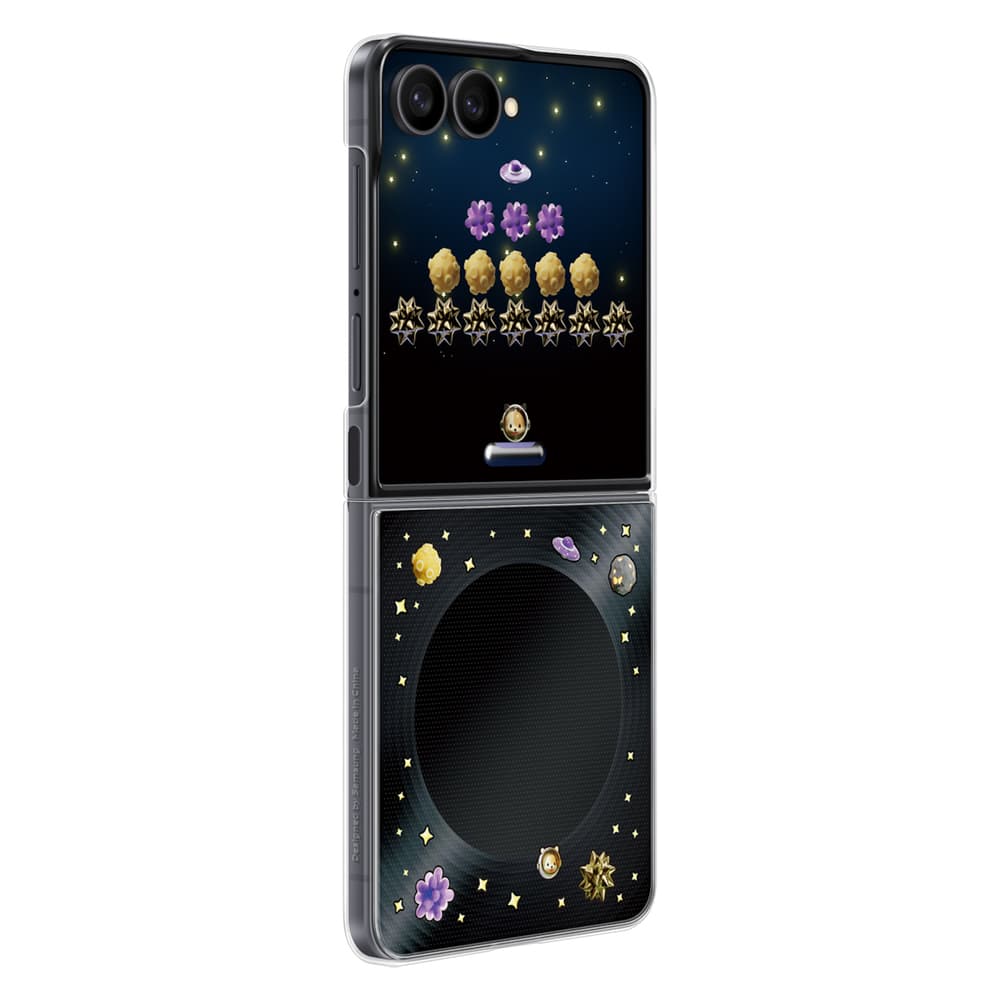 Samsung Flipsuit ovitek za Galaxy Z Flip 8 z interaktivno LED kartico - črn
