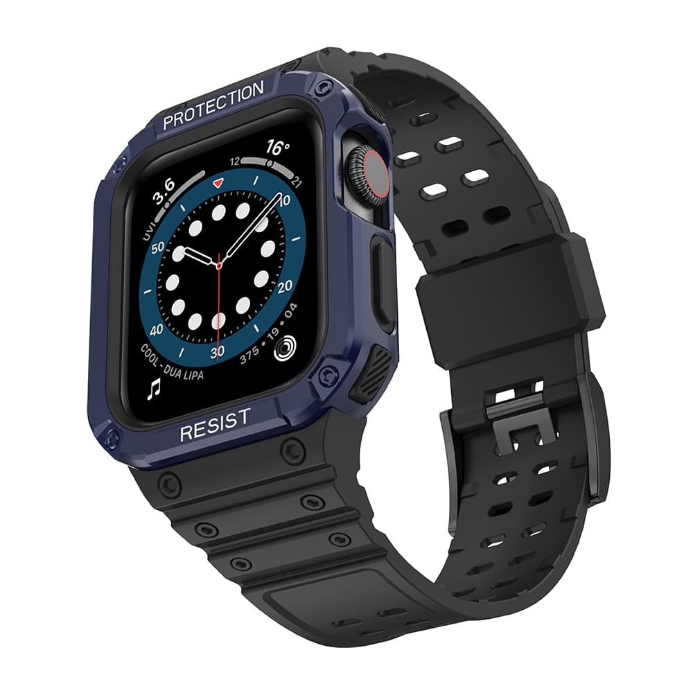 Hurtel Protect Strap Band za Apple Watch 38/40/41mm, črna, modra 2