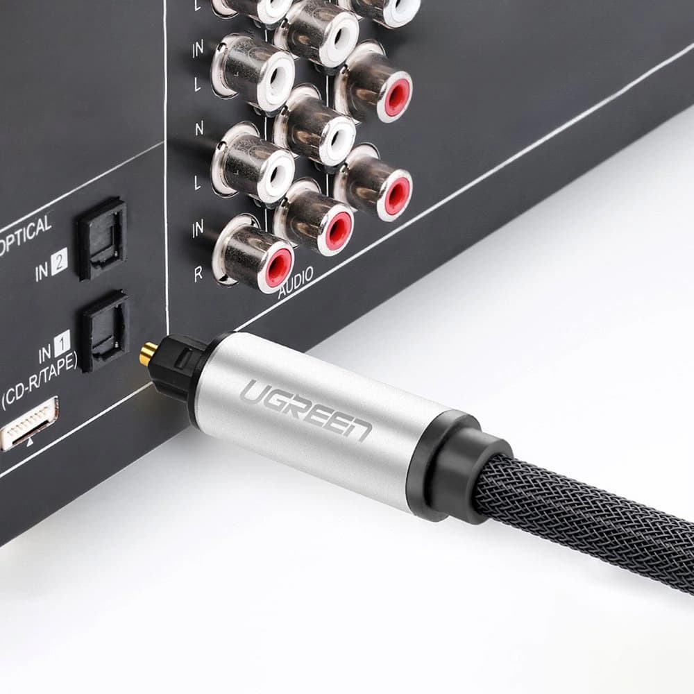 Ugreen AV108 Toslink/SPDIF optični avdio kabel, 2m, siv 4