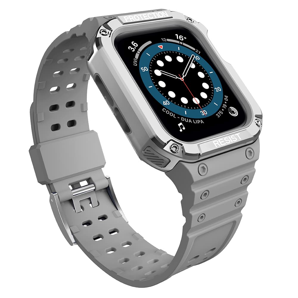 Hurtel Protect Strap Band za Apple Watch 38/40/41mm, siva, srebrna