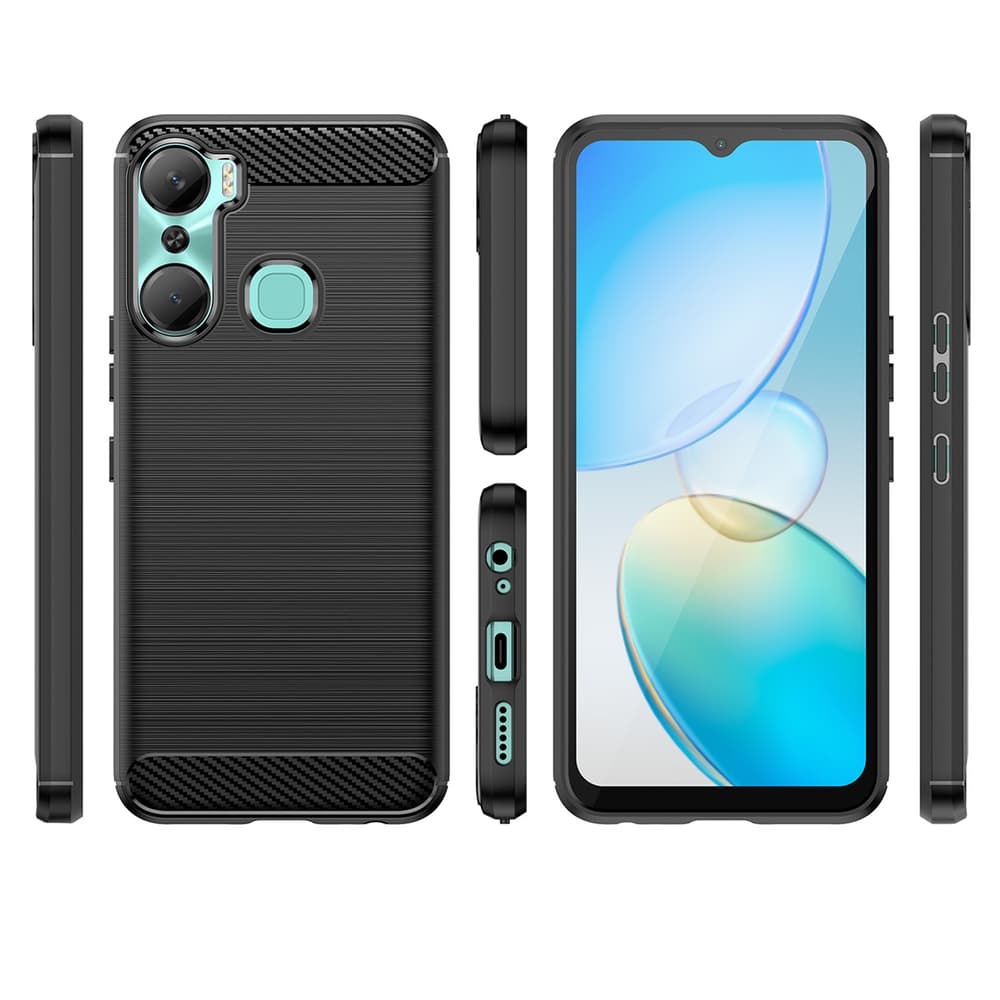 Carbon Case etui za Infinix Hot 12 Pro, črn 2