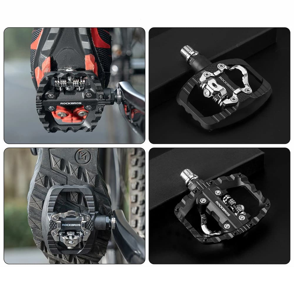 Rockbros PD303 Polu-lock pedala za kolo s platformo - črna 7