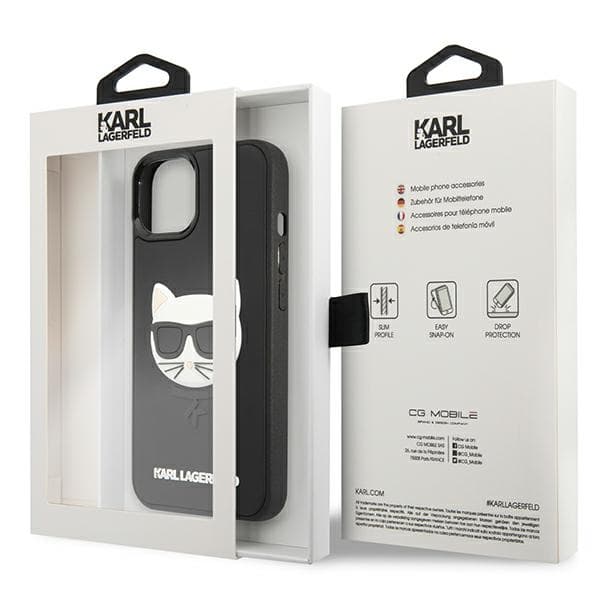 Ovitek Karl Lagerfeld 3D Rubber Choupette za iPhone 13 mini - črn 8
