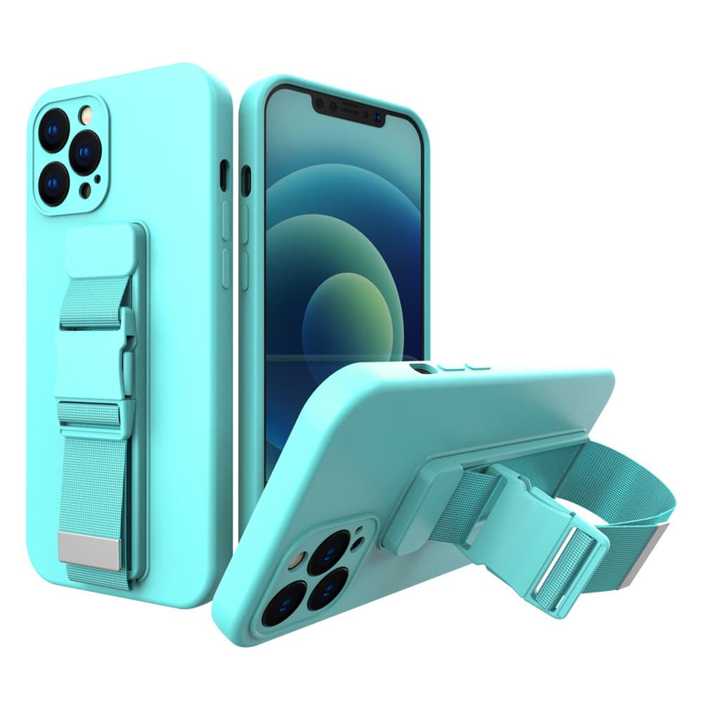Hurtel vrvica etui za iPhone 11 Pro, svetlo moder