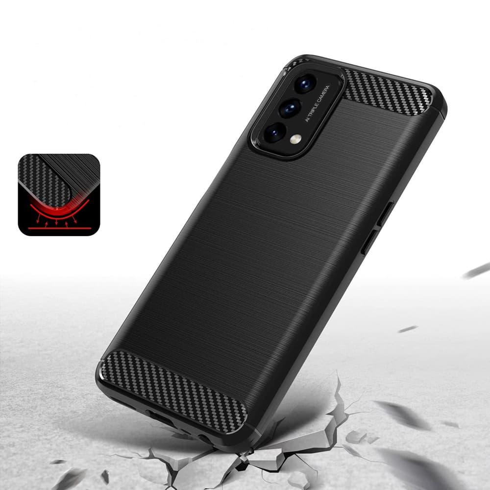 Carbon Case ovitek za OnePlus Nord N200 5G, črn 3