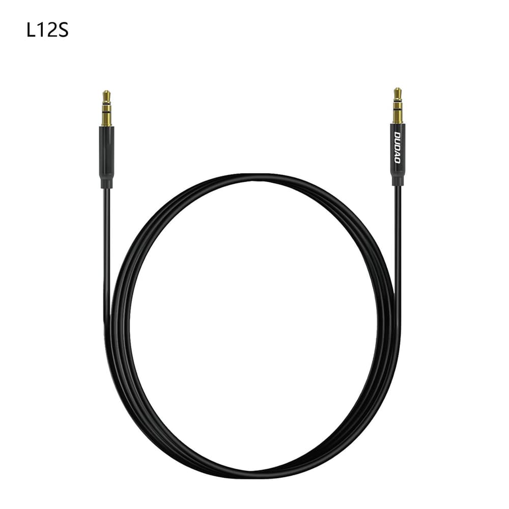 Dudao AUX kabel mini jack 3.5mm, 1m - črn