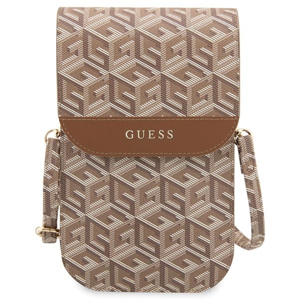 Guess torbica za telefon GUWBHGCFSEW, rjava/rjava GCube Stripe 2