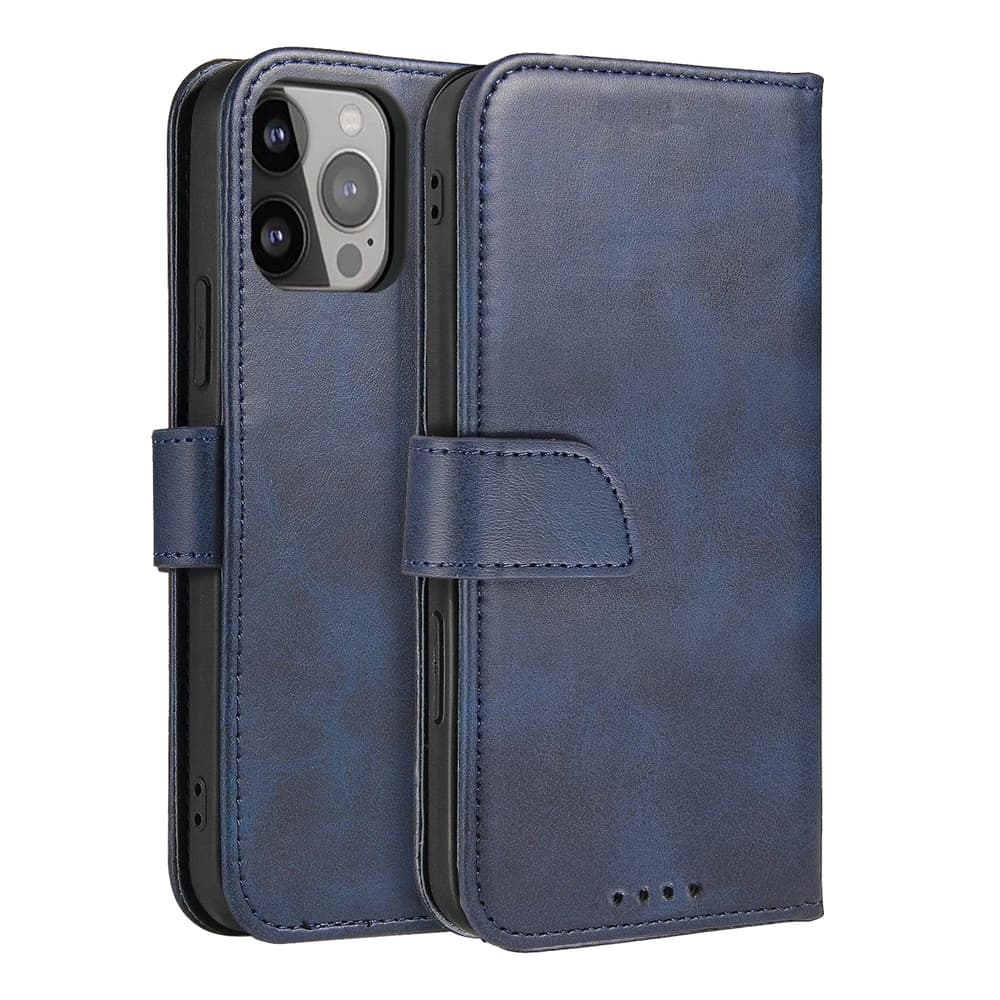 Hurtel Magnet eleganten ovitek z zavihkom in oporo za iPhone 14 Max, modra