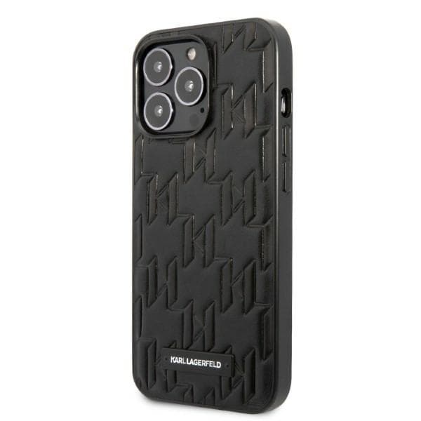 Karl Lagerfeld Monogram Plaque ovitek za iPhone 13 Pro Max - črn 2