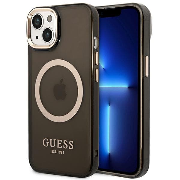 Ovitek Guess GUHMP14MHTCMK za iPhone 14 Plus 6.7'' (črn, MagSafe)