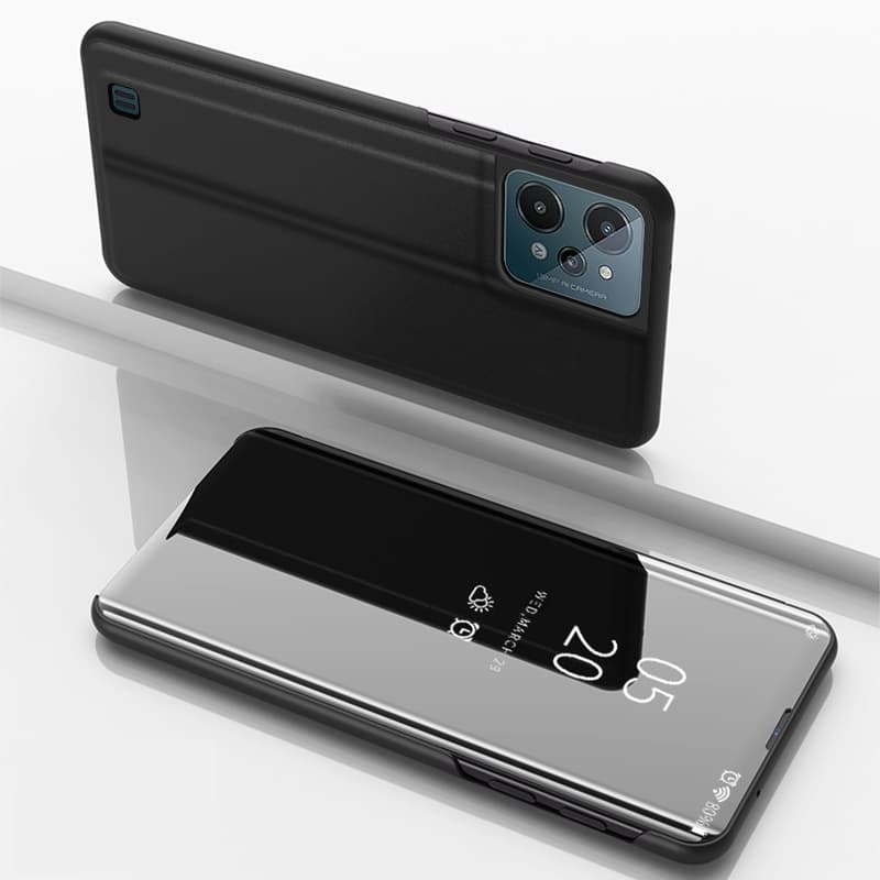 Hurtel Clear View Case etui za Realme C31 Flip, črn 2