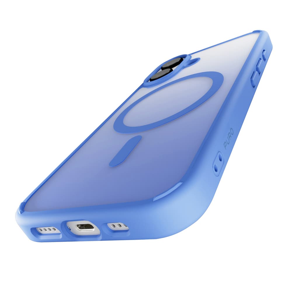 Puro Gradient MagSafe silikonski ovitek za iPhone 16 - Modra 7
