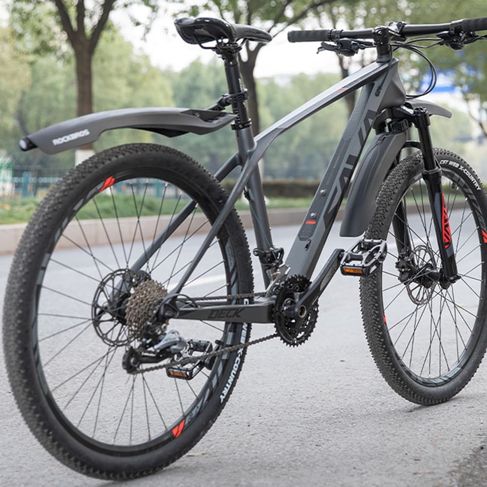 Kolesarski blatnik Rockbros DNB8001 z rdečo LED lučjo - črn 7