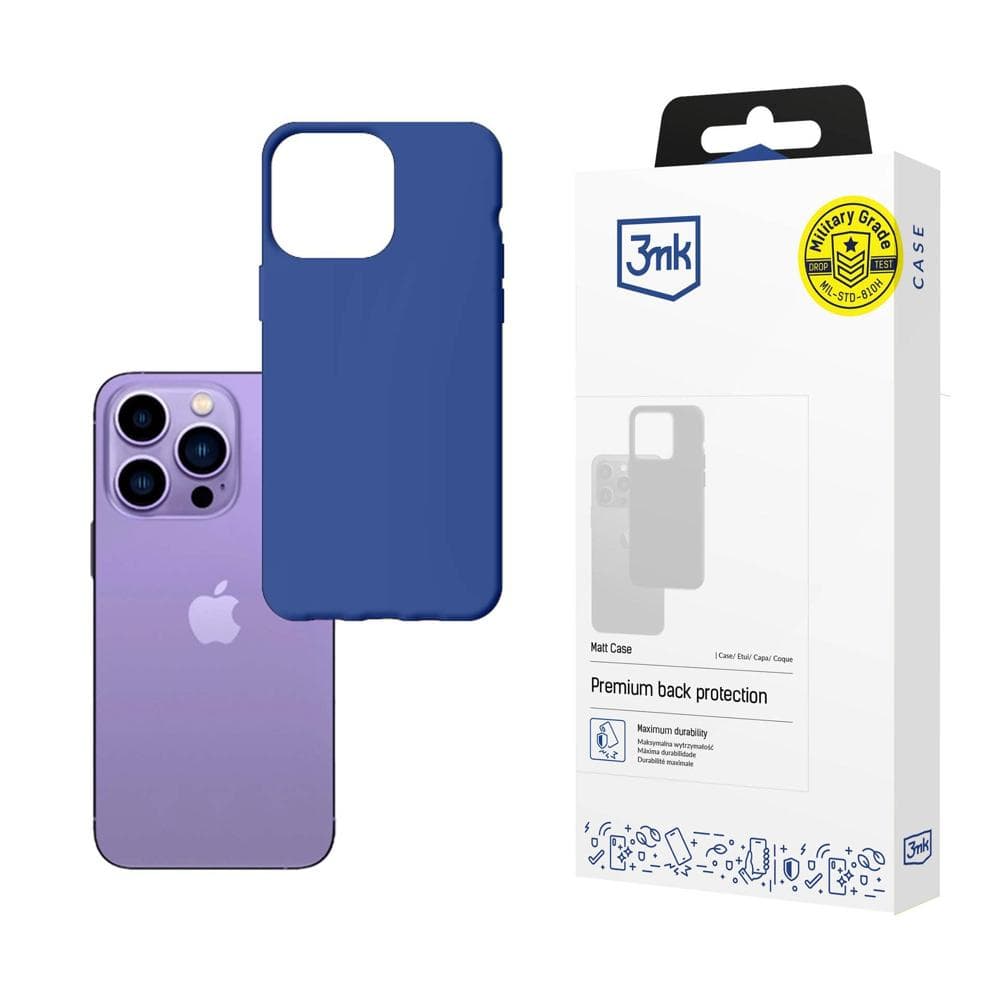 3mk Matt Case ovitek za iPhone 14 Pro - modra