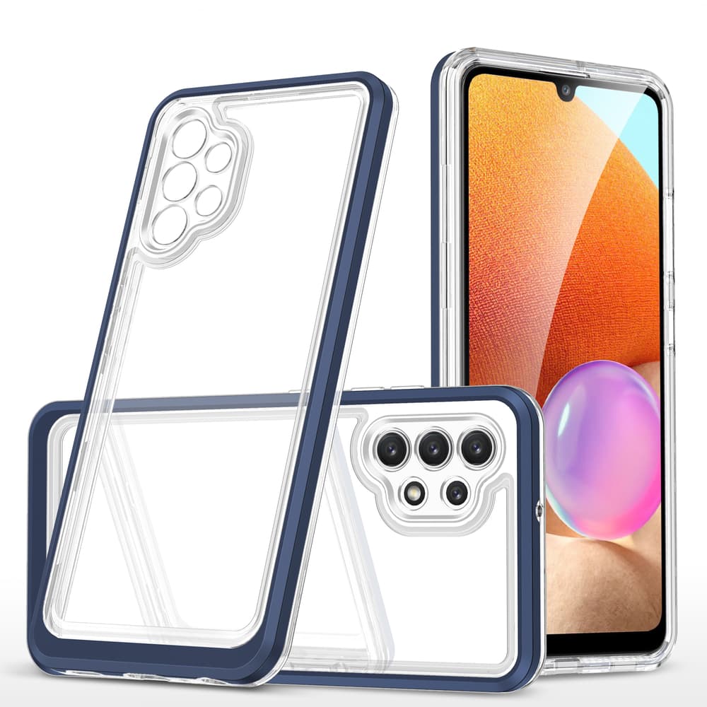 Hurtel ovitek Clear 3in1 za Samsung Galaxy A32 5G, moder