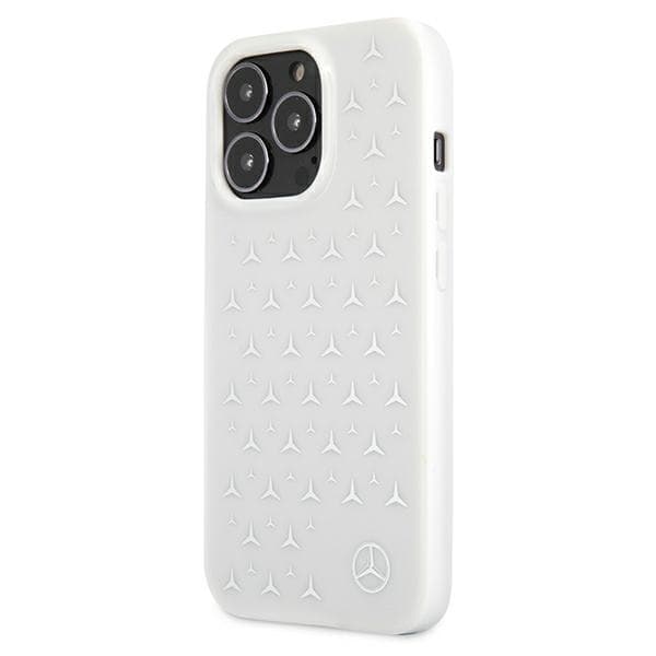 Ovitek Mercedes Silver Stars za iPhone 13 Pro Max, bel 2