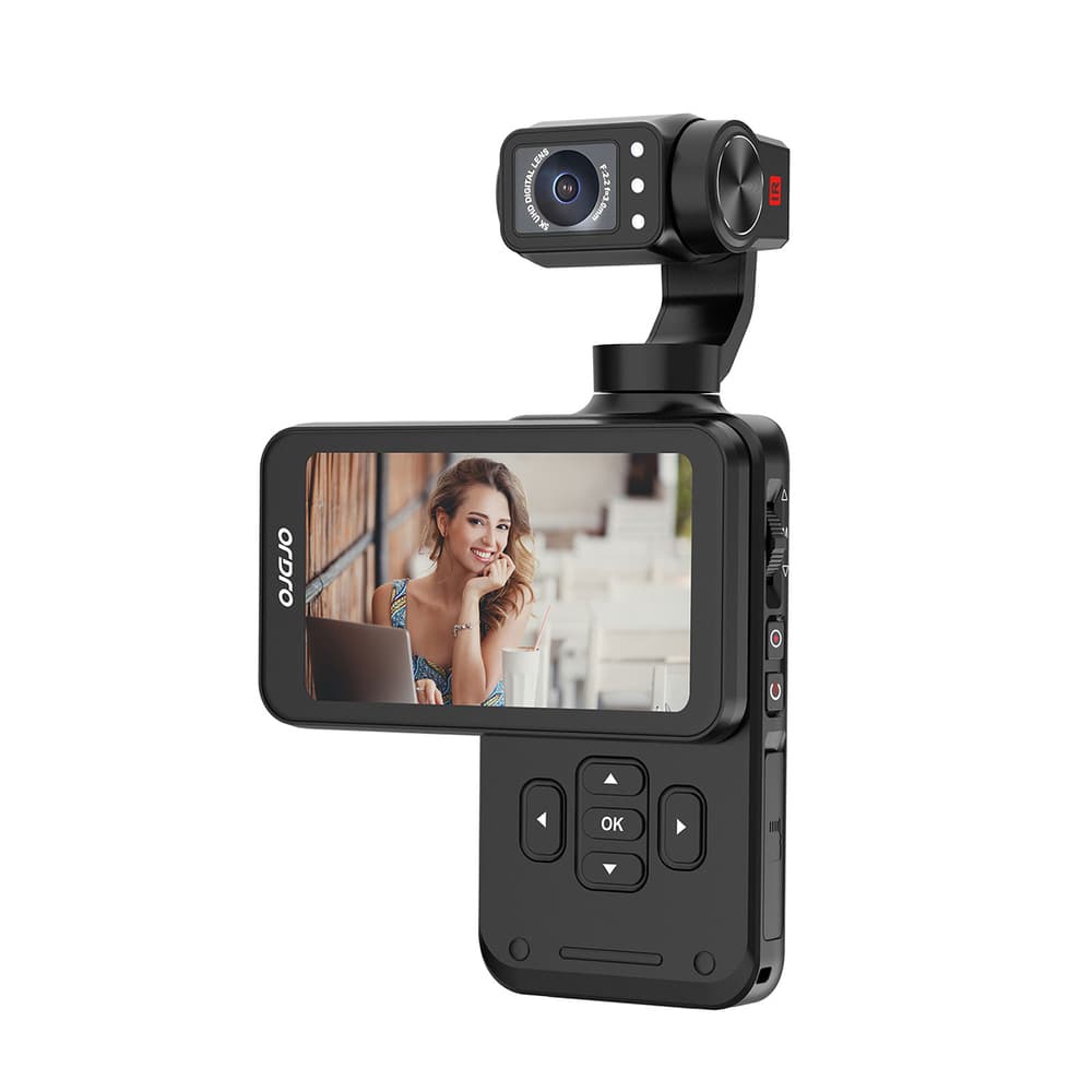 3-osna gimbal kamera Ordro Pocket M5, 5K, za Vlogging in YouTube - črna 4