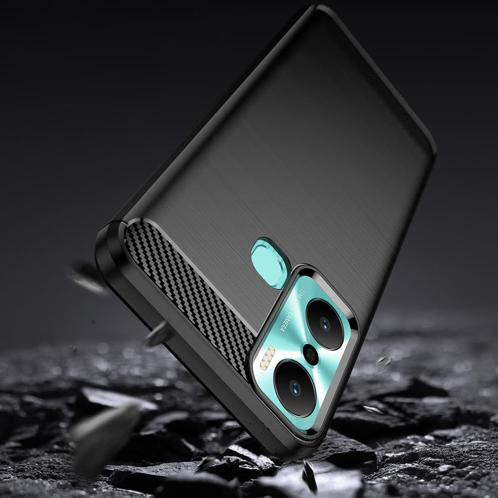 Carbon Case ovitek za Infinix Hot 20 Play (črn) 3