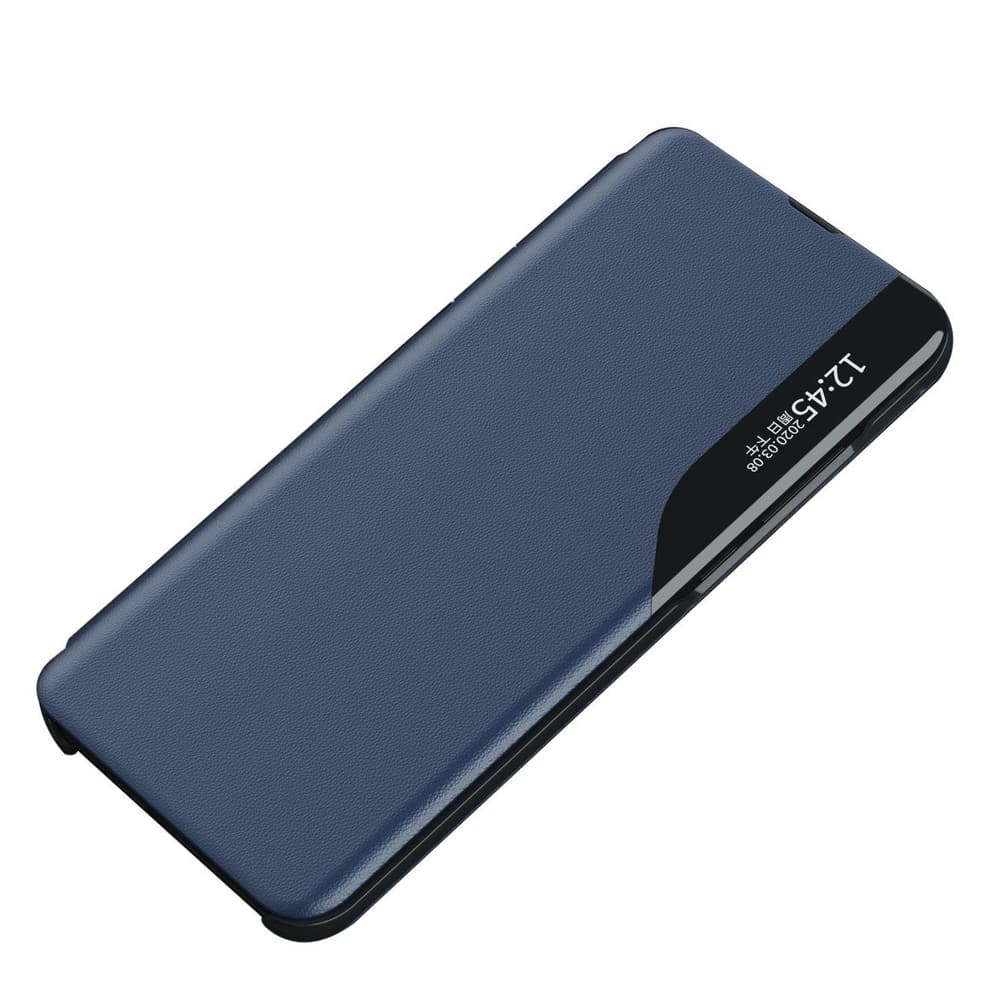 Hurtel Eco Leather View Case preklopni ovitek za Samsung Galaxy A73 modra 2