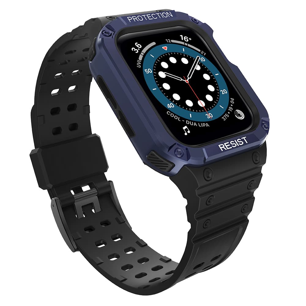 Hurtel Protect Strap Band za Apple Watch 38/40/41mm, črna, modra