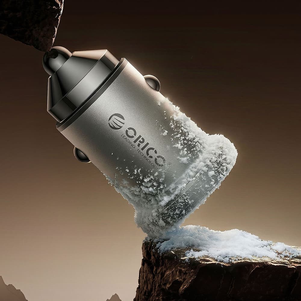 Orico MiniRing Pro 45W avtomobilski polnilnik, USB-A + USB-C - srebrn 8