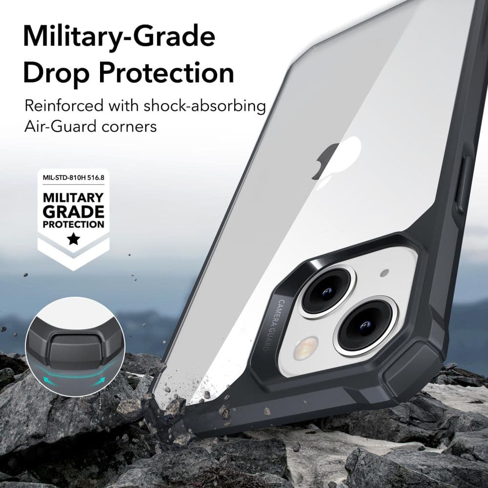 ESR Air Armor ovitek za iPhone 14 Plus - Črna (prozorna) 2