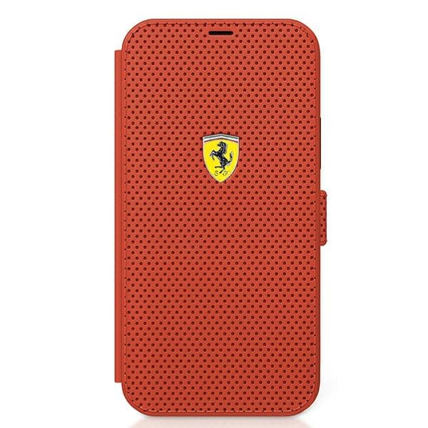 Ferrari On Track Perforated knjižni ovitek za iPhone 12 mini (5.4") - Rdeč 4