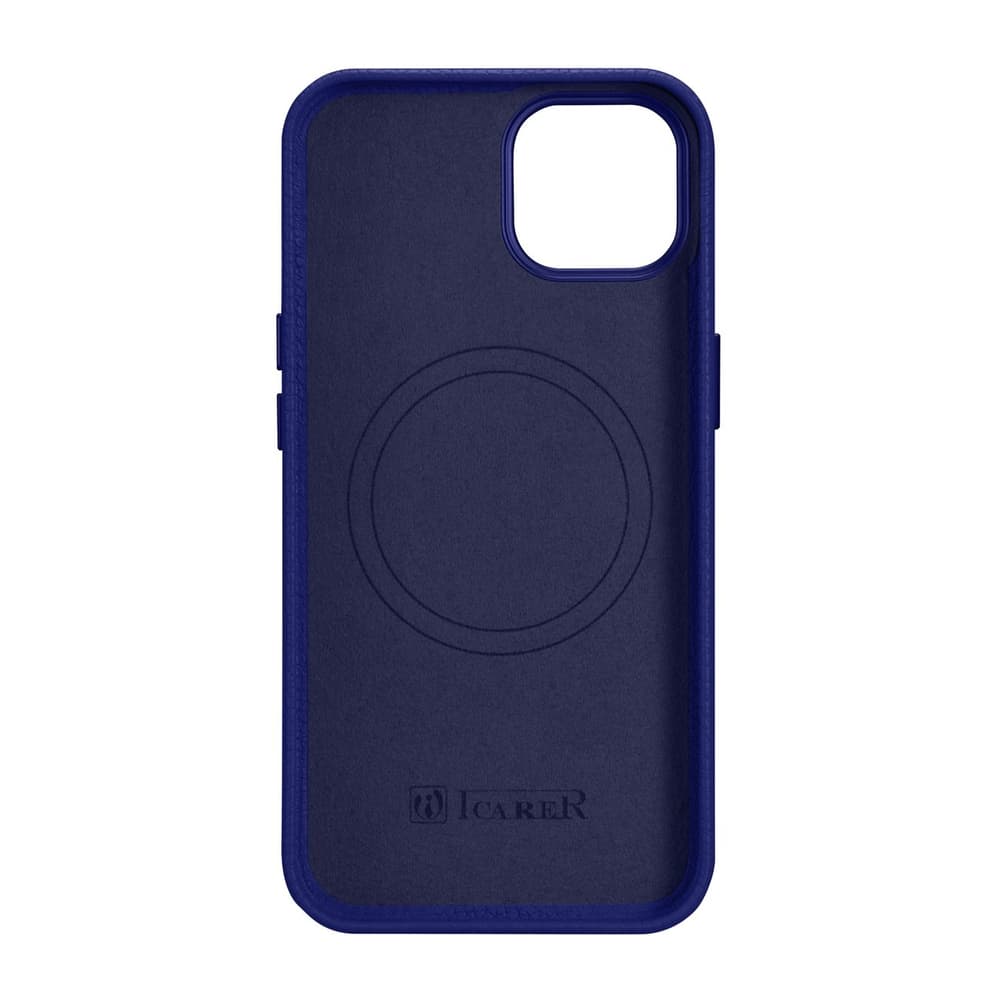 Ovitek iCarer Litchi za iPhone 14 Plus, temno moder 3